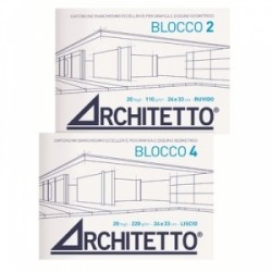 ALBUM ARCHITETTO-4 blocco  24x33 20fg LISCIO