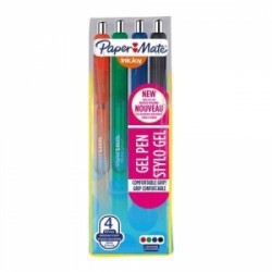 PENNARELLI scrittura Paper Mate INK JOY GEL - conf.4colori  (Blu-Nero-Rosso-Verde),3501179783208