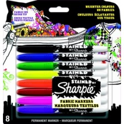 PENNARELLI PER TESSUTI Sharpie STAINED blister 8 colori   -S0962151-