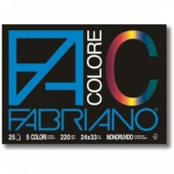 ALBUM FABRIANO F4 COLORE c/angoli 24x33 25fg 220gr,8001348161431