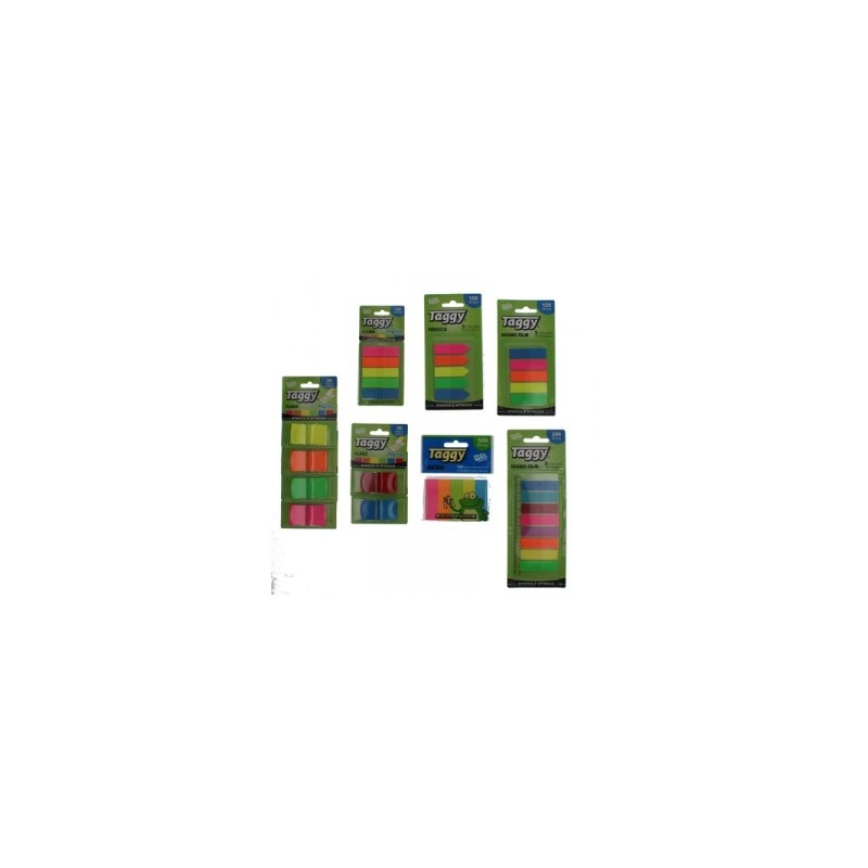 Taggy, 125 segnalibri adesivi rimovibili, in 5 colori assortiti