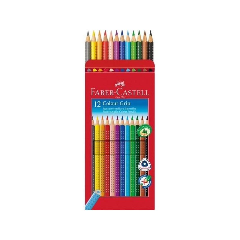 Pastelli Acquerellabili Tinta Unita 12 colori a matita legno scuola disegno