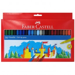 Pennarelli 153050 Faber Castell Fiesta 0.7 mm, 6+, Confezione da  50,8033373551147 Quantità per confezione 50 pz Materiale scatola Cartone